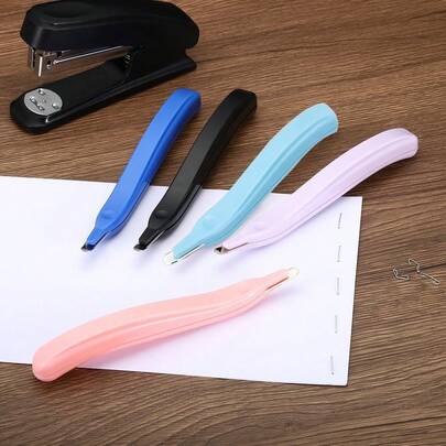 1 pieza Quitagrapas magnético ergonómico - Diseño de mango de goma para un agarre y uso fácil, adecuado para la escuela, la oficina y el hogar