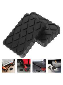 1Pc/2Pcs 120 * 80 * 20 Type Lifting Machine Rubber Pad Rubber Block Car Chassis Jack Rubber Pad - Black - View 2