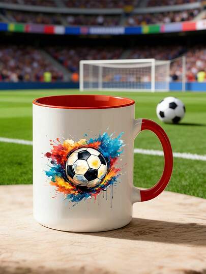 1个11盎司足球爱好者咖啡杯，办公杯，家用可重复使用咖啡杯，2026世界杯足球赛主题咖啡杯，母亲节礼物，复活节礼物，毕业典礼礼物，花园装饰，厨房配件，生日圣诞礼物（送给妈妈、爸爸、女性、男性、朋友、同事），办公礼物，节日礼物，父亲节礼物，厨房或餐厅装饰，厨房饮具，节日饮具，夏季冬季饮具，派对，婚礼