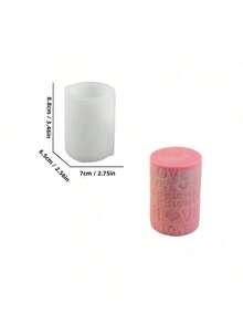 心形柱状DIY手工香氛石膏多功能硅胶模具 - 圓柱 - 查看 5