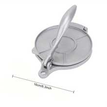 Heavy-Duty Dumpling Wrapper Press - Sturdy Tortilla Maker For Preparing Flour Tortillas, Grilled Tortillas, And Burritos - Silver - View 2