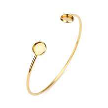 1pc Stainless Steel Adjustable Bangle Bracelet Base, Minimalist Versatile Hypoallergenic Jewelry Making DIY Base - Bracelet - View 7