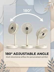 SOKANY Portable Desktop Fan, Foldable USB Direct Plug-In Desktop Fan, Non-Adjustable Wind Speed, Adjustable Height, Suitable For Office, Home And Outdoor Use - Other - View 5