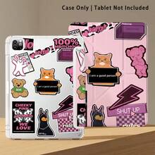 Acrylic Crystal Tablet Protective Case With Stand, Featuring Dog, Cat, Rabbit Patterns, Compatible With Samsung A9/A9+/S9/S9FE/A11/A11+/S11/S10 FE/S10 FE+/S10 Lite, A16 2025, Air 11/13, M3 2025, Mini 7 A17, Pro 2024, Air 11/13, M2 2024, Pro 11/13, M4 2024, Pro 12.9, 7/8/9 Gen, 10.2, 10 Gen, 10.9, Air 4/5/6/7/8, 10.9, Pro 11, 4/5/6 Gen, Mini 6, , Se 11, Honor, Matepad Se 11, , - Multicolor - View 6