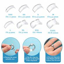 KLONKEE 4/8/12/15pcs Ring Adjuster Set, 2 Styles, 12 Sizes, Ring Sizer, Ring Guard, Ring Mandrel, Polishing Cloth Ring Sizer, Jewelry Making Tools - Ring Adjustment Tool - View 3