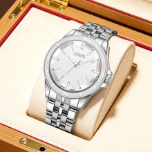 Reloj Casual ZOEA para Hombre, Correa , Esfera Elegante, Uso Diario y Trabajo - Correa-Plata/caja-Plata - Ver 3