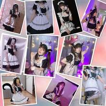 Elegant Lolita Maid Cosplay Dress - Sweet Black & White Ruffled Outfit With Apron, Perfect For Anime Conventions, Parties & Kawaii Fashion - 黑白 - 查看 2