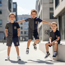 Boys' Stylish Summer Shirt And Shorts Set - Neblina azul - Ver 3