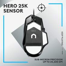 Logitech G502 X Wired Gaming Mouse Lightweight 89g LIGHTFORCE Switches 13 Programmable Buttons Dual Scroll Wheel For PC Mac Black - 查看 7