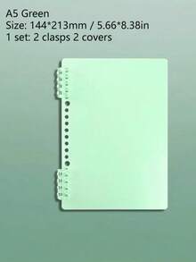 A5 20-Ring Removable Loose-Leaf Notebook Cover, Minimalist Slim Design Suitable For A5 Notebook Inserts, Student Use - A5 - View 12