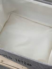 可定制宠物名字狗狗猫咪玩具收纳篮，毛毡宠物玩具盒，适合整理玩具、毯子、牵引绳、食物等，黑色宠物置物篮，装饰性强，雕刻图案，时尚，色彩缤纷，复古，可爱，简约，萌趣，可定制，独一无二 - 彩色 - 查看 6