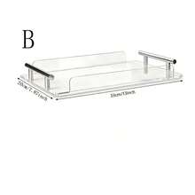 Acrylic Food Service Display Tray With Sturdy Metal Handles, Waterproof And Easy To Clean, Suitable For Kitchen Countertop, Dining Table, Living Room Coffee Table, Can Hold Desserts, Fruits, Coffee Sets, Easy To Clean And Install - Transparent - View 9