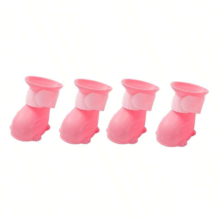 Vớ cho thú cưng 4only với đế chống trượt chất lượng cao, vớ cho chó nhỏ, bọc chân cho chó, chó Teddy, chó Poodle, vớ cotton, phụ kiện. - Hồng - Xem 1