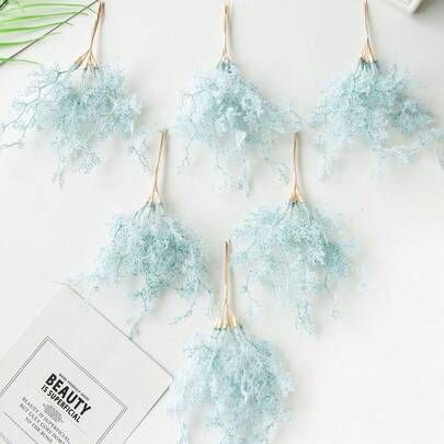 1PC Artificial Mini Coral Grass Bouquet, DIY Wreath Material Candy Box Accessories Home Wedding Decoration Bridal Wrist Flower Chest Flower Head Flower Material New Year Decoration Birthday Party Cake Accessories Photography Props Wedding Decoration Outdoor Plants Spring Decoration Home Fake Plants Fake Flowers