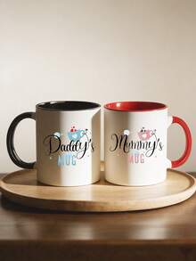 2个11盎司陶瓷咖啡杯 - “爸爸妈妈”情人节/周年纪念礼品套装，可重复使用咖啡杯，是送给父母的完美情人节/周年纪念/生日礼物，适合盛装冷热饮品，也是母亲节、复活节、毕业典礼、花园、厨房、生日礼物（送给妈妈、爸爸、女性、男性、朋友、同事）、办公室礼物、节日礼物、父亲节礼物、厨房或餐厅装饰、厨房饮具、节日饮具、夏季冬季饮具、派对、婚礼的理想之选。 - 彩色 - 查看 6