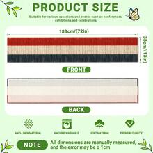 1pc Independence Day Themed Vintage Red, Blue & White Woodgrain Pattern Polyester Rectangular Table Runner, Single-Sided Printing, Suitable For Home, Kitchen, Dining Room Indoor/Outdoor Decor, Great For Holiday Parties And Celebrations - Multicolor - View 12