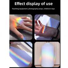 "1pc Prism Glass Optical Spectrum Reflector, Physics Science Prism For Education, Suitable For Gifts, Hobbies, School Teaching, Photography Props And Filming " - Multicolor - View 5