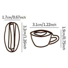 25pcs Coffee Bean Shaped Metal Paper Clips - Beige/Brown, Ideal For Office/Home Organization, Cute & Fun, Perfect For Coffee Lovers, Practical Stationery, Suitable For Planners/Notebooks, Ideal Gift For Coffee Enthusiasts And Collectors - 25pcs-mix - View 2