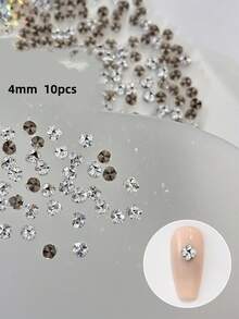10-30颗3D立体叠层美甲水钻，超闪亮尖头水晶美甲饰品，美甲沙龙及DIY美甲爱好者必备的潮流闪亮美甲宝石 - 彩色 - 查看 6