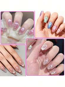 Bộ 8 món nam châm trang trí móng tay hình mắt mèo: Nam châm hai mặt màu hồng, nam châm hình mắt mèo mạnh mẽ, hạt nam châm tròn, nam châm đa chức năng, thích hợp để tự làm móng tay hình mắt mèo tại nhà. - Nhiều màu - Xem 3