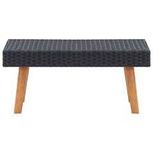 Vintage Rustic Patio Table Outdoor Patio Outdoor Coffee Side Table for Patio Gardens Yards Patio Coffee Table Poly Rattan Beige Black - como en la foto - Ver 3