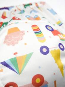 5pcs Baby Reusable Printed Potty Training Pants, Washable Diaper Underwear For Toddler Boys & Girls - Green Panda - View 3