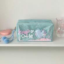 1个可爱心形高品质闪光铅笔盒，学生文具收纳包，便携式化妆包 - 筆袋 - 查看 11