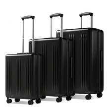Hard Shell Suitcase For Men Women Small Medium Large 20 Inch 24 Inch 28 Inch Travel Cases With TSA Lock Spinner Wheels ABS + PC 3 Piece Luggage Set - Black - View 10