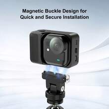 For Insta360 GO UItra PULUZ Plastic Gimbal Magnetic Quick Release Base Mount (Black) - View 5