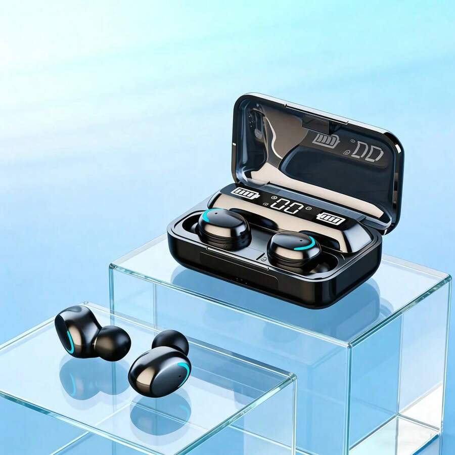 Wireless Earbuds With LED Display, Bluetooth TWS Wireless Earphones With Noise Cancellation - View 1