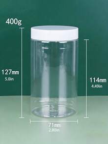 1PC 7cm Diameter Plastic Storage Bottles With Lids, Pigment Dispensing Bottles, Cream Mask Bottles, Eye Cream And Face Cream Bottles, PET Wide-Mouth Transparent Trial Dispensing Bottles, Cosmetic Dispensing Bottles - White - View 8