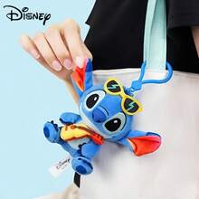 Disney 官方授权史迪奇吉他毛绒玩偶背包挂件、玩偶钥匙扣、节日礼物 - 彩色 - 查看 3