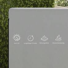 Protective Cover For Garden Furniture, Waterproof, UV Protection, Additional Fastening, Rectangular, Grey PE, 215 X 155 X 150 Cm - Grey - View 6
