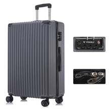 YONSLY Large Suitcase 20/24/28 Inches With YKK Zipper TSA Lock 4 360° Wheels Spinner Mesh Pocket Soft Rubber Handle Travel Suitcase For Short Trips - 深灰色 - 查看 8