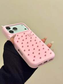 Creative Personalized Dopamine Massage Little Monster Phone Case Suitable Compatible With Apple 17 Pro Max/16/15/14/13 Phone Case, 15P Cute Cartoon Playful Creative New Anti-Fall Protective Cover - Pink - View 3