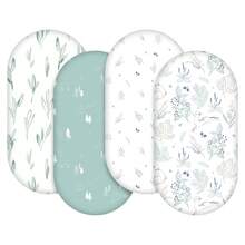 4pcs Baby Crib Sheets, Breathable Soft Fitted Crib Mattress Pad, Elastic Travel Crib Stylish Pattern, Standard Crib Sheets Suitable For Baby Boys And Girls, Size 32"X16" - Bassinet Sheets - View 15