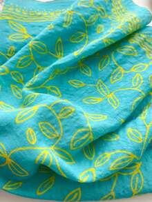 Pañuelo cuadrado de 60 cm para mujer, nueva llegada de primavera/otoño, elegante pañuelo de cuello de gasa, versátil chal decorativo delgado - Azul Cadete - Ver 5