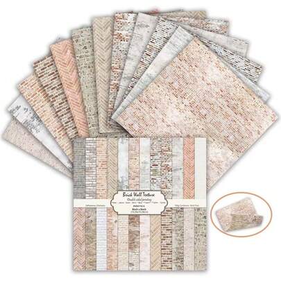 24 ورقة مقاس 6 بوصة ذات ملمس ملون من الجانبين، مناسبة لمجلات الرصاص، والمجلات المتنوعة، وخلفيات بطاقات التهنئة، وألبومات الصور، والأعمال اليدوية