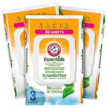 And Hammer Face And Body Wipes For Adults - Deodorant Towelettes 30 Sheets For Women - Shower Wipes For Traveling, Camping, Gym, And Bathing - Alcohol-Free Face Sheets (Simply Fresh) - 新鮮食材 - 查看 3