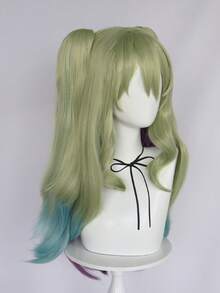 Tóc giả dài kiểu ombre từ xanh lá nhạt sang xanh lam và tím dành cho cosplay anime, có kẹp tóc đuôi ngựa đôi có thể tháo rời, chất liệu sợi tổng hợp chịu nhiệt cao, có mái, hoàn hảo cho các dịp lễ hội, Comic Con, trang phục nhân vật game và thời trang hàng ngày. Mũ đội thoáng khí có thể điều chỉnh phù hợp với mọi kích cỡ đầu, dễ tạo kiểu và bảo quản. - Nhiều màu - Xem 4