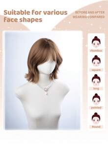 Tóc giả tổng hợp dài 12 inch với kiểu tóc gợn sóng tự nhiên màu nâu tuyệt đẹp. Được thiết kế có mái, tóc giả này được làm từ sợi chịu nhiệt để đảm bảo độ bền. Bộ tóc giả này hoàn hảo để sử dụng hàng ngày, mang lại vẻ ngoài tự nhiên và chân thực. - màu nâu - Xem 2