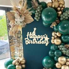 1 pièce Décoration murale en bois découpée de style moderne "Joyeux anniversaire", idéale pour les célébrations de fête, les accessoires d'arche de ballons, les anniversaires, la décoration murale de la maison et les fournitures de fête. - Multicolore - Voir 8