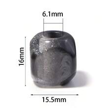 5颗/包 树脂满天星大孔珠，16毫米方形刻面闪光散珠，适用于DIY珠宝制作、手机挂绳、手链 - 珠 - 查看 3