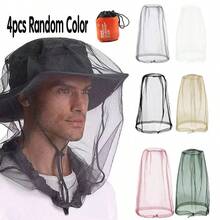 Mũ chống muỗi, Mũ chống bụi khi đi du lịch ngoài trời, Mũ chống côn trùng, Mũ câu cá, Mũ nuôi ong, Màn chống muỗi đội đầu, Màn chống muỗi khi cắm trại - A - Xem 9