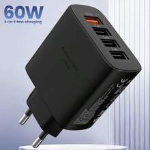 4-Port USB-A Fast Charger Block, Multiple Ports Wall Charger Power Adapter, Universal Travel Charging Plug For IPhone 13/12/11/XR/Plus, And Most Android Mobile Phones - EU C Type Plug(220-240V) - View 7