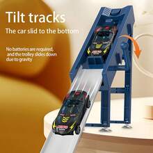 UINLE Baby Children's Racing Track Toy Set, Free Track Assembly, Comes With Random Alloy Racing Cars, Supports Multi-Player Competition, Helps Develop Hand-Eye Coordination And Focus, Ideal Birthday/Holiday Gift For Boys - Multicolor - View 5