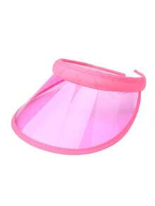 1 chiếc mũ chống nắng PVC trong suốt dành cho nữ, chống tia UV, chắn gió, thích hợp cho phụ nữ và bé gái khi đạp xe. - nhiều màu - Xem 4