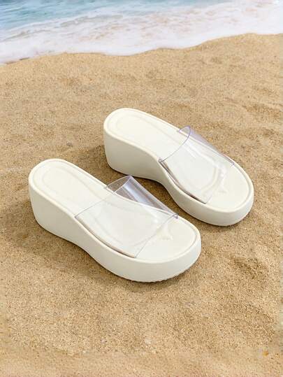 Women's Summer Sandals, White Sandals, Women's High-Top Sandals, Summer New White Transparent High-Top Sandals, Beach Sandals, Women's Slippers, Minimalist Fashion High-Top Sandals, Lightweight Soft-Soled, Outdoor Holiday Sandals, Slippers, Elegant Women's Sandals, Sexy Women's Sandals, High-Top Shoes, Transparent Sandals, Holiday Shoes, Women's Sandals, Elegant Women's Sandals, Women's Platform Sandals, Slides