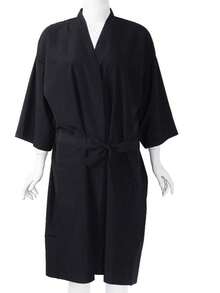 Fancystyle - Bộ 1/10/20 áo choàng spa dùng một lần, áo kimono du lịch, áo choàng tắm, khăn quấn toàn thân cho spa, thẩm mỹ viện hoặc các liệu trình chăm sóc da. - màu đen - Xem 3