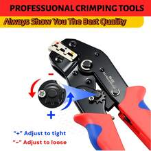 Ratchet Crimping Tool, Ratchet Wire Crimping Tool, For Open Barrel Terminal Connectors, For Insulated Terminal Connectors, Non-Insulated Mating Connector Ring Terminals, Electrical Crimping Tool, Crimping Pliers Suitable For 24-14 AWG - SN-02C (0.25-2.5mm²) - View 6